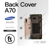 SAMSUNG SCOCCA POSTERIORE ORIGINALE A70 A705 BIANCO WHITE COVER VETRO