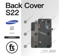 SAMSUNG SCOCCA POSTERIORE ORIGINALE S22 S901 GRAPHITE COVER RETRO