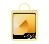 Samsung Silicone Case with Ring Custodia pieghevole in silicone con anello per Galaxy Z Flip6 | Z Flip7 FE, Yellow