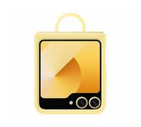 Samsung Silicone Case with Ring Custodia pieghevole in silicone con anello per Galaxy Z Flip6 | Z Flip7 FE, Yellow
