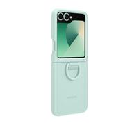 Samsung Silicone Case with Ring Custodia pieghevole in silicone con anello per Galaxy Z Flip6 | Z Flip7 FE, Mint
