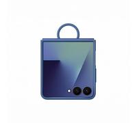 Samsung Silicone Case with Ring Custodia pieghevole in silicone con anello per Galaxy Z Flip7, Blue