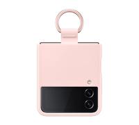 Samsung Silicone Cover with Ring Custodia Pieghevole con Anello per Galaxy Z Flip4, Rosa