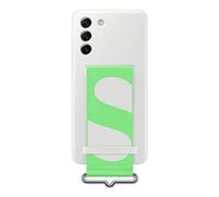 Samsung Silicone Cover with Strap custodia con fascia per Galaxy S21 FE 5G, White