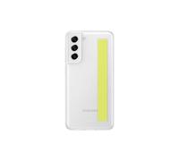 Samsung Silicone Cover with Strap Custodia con fascia per Galaxy S21 FE 5G, White