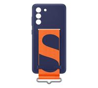 Samsung Silicone Cover with Strap custodia con fascia per Galaxy S21 FE, Navy