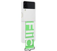 Samsung Silicone Cover with Strap custodia con fascia per Galaxy Z Flip3 5G, White