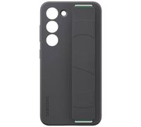Samsung Silicone Grip Cover Custodia con laccio per mano per Galaxy S23, Nero
