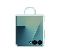 Samsung Silicone Case with Ring Custodia pieghevole in silicone con anello per Galaxy Z Flip7, Mint