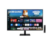 Samsung Smart Monitor M5 (S27DM502), Flat 27'', 1920x1080 (Full HD), Smart Hub con app di streaming, Office 365, Gaming Hub, Speaker integrati, Telecomando, WiFi, HDMI, USB