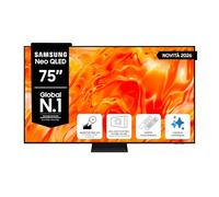 Samsung Smart TV 75" QE75QN72HAUXZT Neo QLED 4K Mini LED, NQ4 AI Processor, Quantum Mini LED, Real QLED 100% Colour Volume, HDR 10+, Motion Xcelerator 50Hz, Vision AI, AirSlim Design, Alexa, 2026