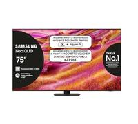 Samsung Smart TV 75'' QE75QN90FATXZT Neo QLED 4K Mini LED, NQ4 AI Gen3 Processor, 4K AI Upscaling Pro, Glare Free, Motion Xcelerator 165Hz, NeoSlim Design, PACCHETTO INTRATTENIMENTO, 2025