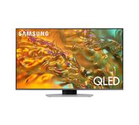 Samsung Q80D TV QLED 4K 50” QE50Q80DATXZT Smart TV Wi-Fi Eclipse Silver 2024, Processore NQ4 AI GEN2, 4K AI Upscaling, Simple Chamfer Design, Dolby Atmos