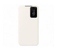 Samsung Smart View Wallet Cover custodia a portafoglio con finestra di visione notifiche per Galaxy S23+, Crema
