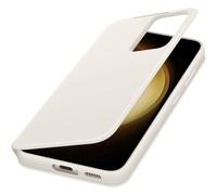 Samsung Smart View Wallet Cover custodia a portafoglio con finestra di visione notifiche per Galaxy S23+, Crema