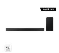 SAMSUNG Soundbar HW-B750F/ZF Serie B, 6 Speaker, Wireless, Dolby 5.1ch, Audio a 5.1 Canali, DTS Virtual:X, Surround Sound Expansion, Voice Enhance Mode, Adaptive Sound, Q-Simphony, Black, 2025