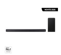 SAMSUNG Soundbar HW-Q600F/ZF Serie Q, 9 Speaker, Wireless, Dolby 5.1ch, Audio a 3.1.2 Canali, DTS Virtual:X Surround Sound Expansion, Voice Enhance Mode, Adaptive Sound, Q-Simphony, Titan Black, 2025