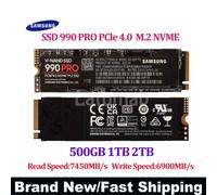 Samsung SSD 990 PRO 500GB 1TB 2TB PCIe 4.0 NVMe M.2 PS5 Black Per PC Laptop