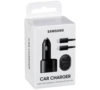 SAMSUNG Tipo C Max. 45 W (PD, QC, AFC) / USB-A Max. 15 W (AFC, QC) + Cavo C a C (5 A)., Nero