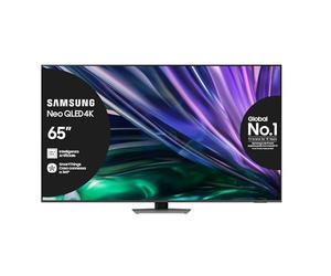 Samsung TV QE65QN85DBTXZT Neo QLED 4K Mini LED, Smart TV 65" Processore NQ4 AI Gen2, Simple Chamfer, DVBT-2, Q-Symphony & Dolby Atmos, Integrato con Alexa, Carbon Silver 2024