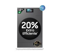SAMSUNG WD18DB8995BZT2 LAVASCIUGA, Caricamento frontale, capacità lavaggio 18 kg, asciugatura 11 20 programmi, Profondità 87,5 cm, Dark Silver Steel, Classe A