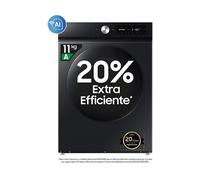 SAMSUNG WW11DB7B94GBU3 LAVATRICE, Caricamento frontale, 11 kg, 23 programmi, Profondità 60 cm, Nero, livello rumorosità centrifuga 72 dB(A), Classe A