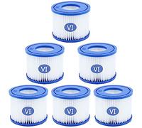 SAMSYOKI 6 Pezzi Cartuccia Filtro per Piscina Tipo VI, Cartucce Filtranti per Piscina Bestway Ricambio per Filtro per Pulizia Piscina Filtro Whirlpool per Lay Z Spa,Miami, Vegas, Monaco