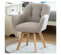 Samt Akzent Drehstuhl - Gepolsterter Esszimmerstuhl mit stabilen Holzbeinen platzsparendes Design für moderne Wohnmöbel ideal für kleine Räume und Büros.