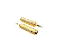 SAMTN Convertitore di jack audio stereo da femmina a maschio da 3,5 mm, presa da 6,5 mm, adattatore di uscita per microfono, spina di presa