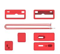 SAMTN Custodia per KODAK Charmera, custodia protettiva in morbido silicone con cinturino da polso, copertura protettiva antigraffio per fotocamera (rosso)