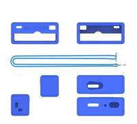 SAMTN Custodia per KODAK Charmera, custodia protettiva in morbido silicone con cinturino da polso, copertura protettiva antigraffio per fotocamera (blu)