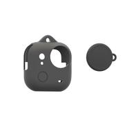 SAMTN Kit accessori per fotocamera per Insta360 Go Ultra, custodia protettiva in silicone con cappuccio in gomma (Nero)