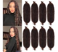 Samtress 24 Inch Springy Afro Twist Hair 8 confezioni Pre-Separated Spring Twist Crochet Braids Hair for Soft Locs Pre-Fluffed Natural Afro Kinky Curly Marley Braiding Hair Extensions (#T30)