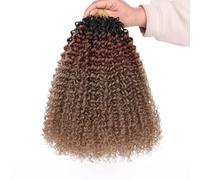 Samtress 8 confezioni Micro Kinky Curly Crochet Hair 12 Inch Omber Pre Looped Micro Curly Twist Crochet Hair Synthetic for Black Women (#1B3027)