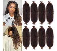 Samtress 8 confezioni springy Afro Twist Hair 18 Inch Pre-Separated Kinky Marley Twist Braiding Hair Synthetic for Distressed Faux Locs Spring Afro Twist Hair Extensions for Black Women (#T30)