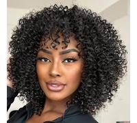 Samtress 8 Inch Pre Looped Micro Curly Crochet Hair 8 confezioni Micro Twist Kinky Curly Crochet Hair Synthetic Black Wavy Mini Twist Braiding Hair for Women (#1B)