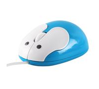 Samudgate Simpatico mouse cablato a forma di coniglio, mouse ottico con cavo USB, 1600 DPI, mouse portatile con filo per viaggi, ufficio, casa, laptop, computer, blu