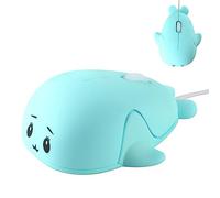 Samudgate Simpatico mouse con cavo, a forma di piccolo delfino, mouse ottico da 1600 DPI, mouse ottico portatile con cavo, per viaggi, ufficio, casa, laptop, computer