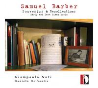 Samuel Barber Samuel Barber: Souvenirs & Recollections: Early and Late Pian (CD)
