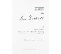 Samuel Beckett, Textes pour rien / Texts for Nothing : Annotations