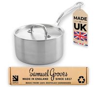 Samuel Groves - Casseruola a tre strati in acciaio inox da 20 cm con coperchio - Made in England