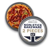 Samuel Groves Confezione da 2 teglie per pizza, grandi 33 cm, con rivestimento antiaderente, per forno e pizza, antiaderenti, realizzate in Inghilterra