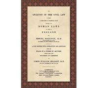 Samuel Hallifax An Analysis of the Civil Law [1836] (Copertina rigida)