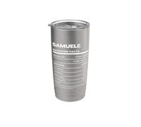 Samuele Dichiarazione Nutrizionale Nome Divertente Bicchiere termico in acciaio inox doppia parete