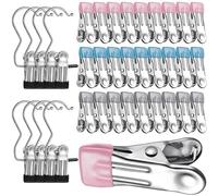 Samulee 35 Pezzi Mollette per Bucato Acciaio Inox 304, Multifunzione Mollette Bucato, Molletta Panni, Molletta per Bucati Antisegno, per Calze, Scarpe, Asciugamani, Sigillatura Alimentare, Foto 1