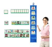 Samuliy Calendario visivo per Bambini, Calendario Giornaliero di Routine, Grafico Tascabile con 45 attività e 9 Carte vuote, Strumento comportamentale visivo per casa, Scuola e Viaggi