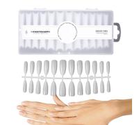 Samuliy Punte per l'estensione delle unghie, punte in acrilico - Top per unghie acrilici sottili da 240 pezzi,Set di estensioni per unghie Traceless Easy, punte per unghie francesi di 12 misure con