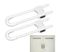 Samuliy Serrature per bambini per armadietti, serrature per bambini a forma di U per armadi, serrature per armadi per bambini per maniglia sulla porta della cucina armadio armadio