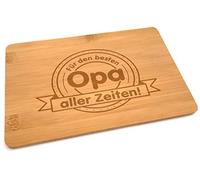 Samunshi® Tagliere in legno con incisione "Bester Opa" in bambù, tagliere per la colazione, tagliere in legno da cucina