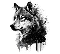 Samunshi Wilder Wolf - Adesivo per auto, per moto, bicicletta, scooter o auto, bicicletta, mountain bike, bici da strada, vichingo, 8 x 10 cm